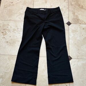 LOFT Black Herringbone Trousers